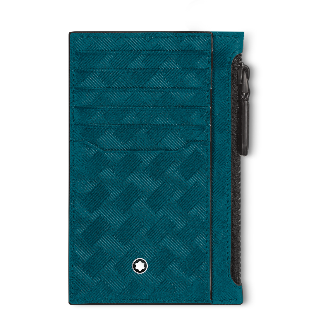 Montblanc-Montblanc Extreme 3.0 Card Holder 8cc with Zipped Pocket Fern Blue MB131776-MB131776