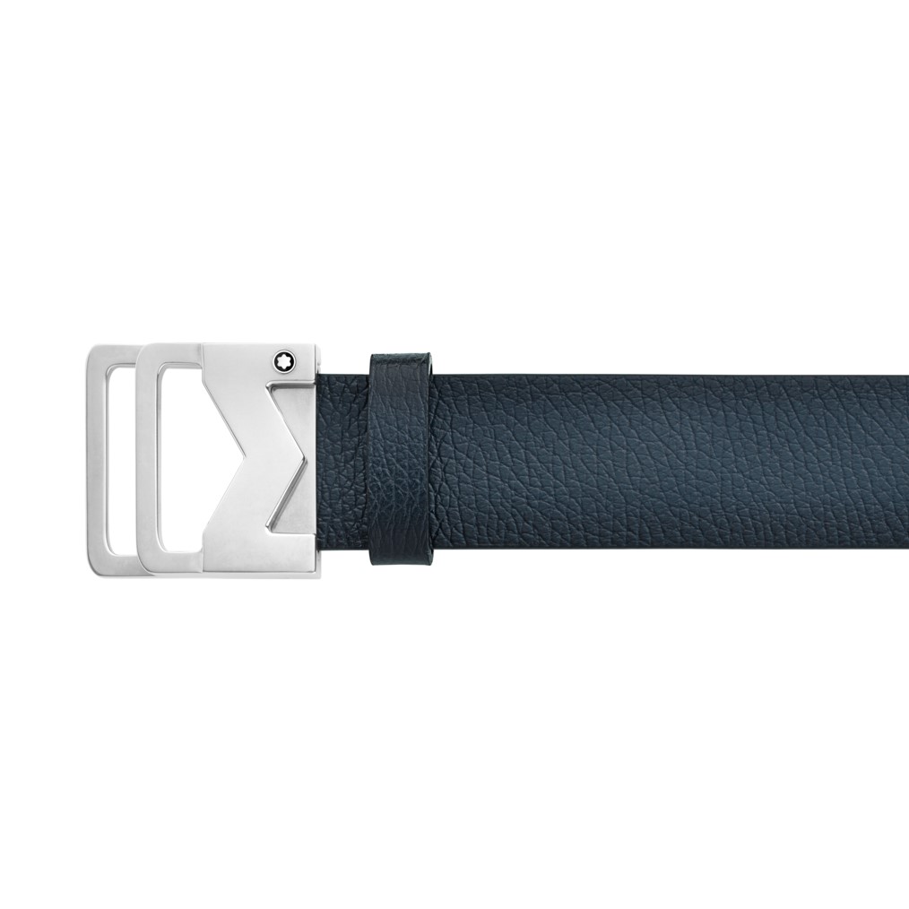 Montblanc-M Buckle Sfumato Blue 35 mm Leather Belt MB131181-MB131181