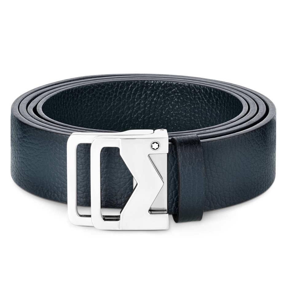 Montblanc-M Buckle Sfumato Blue 35 mm Leather Belt MB131181-MB131181_1
