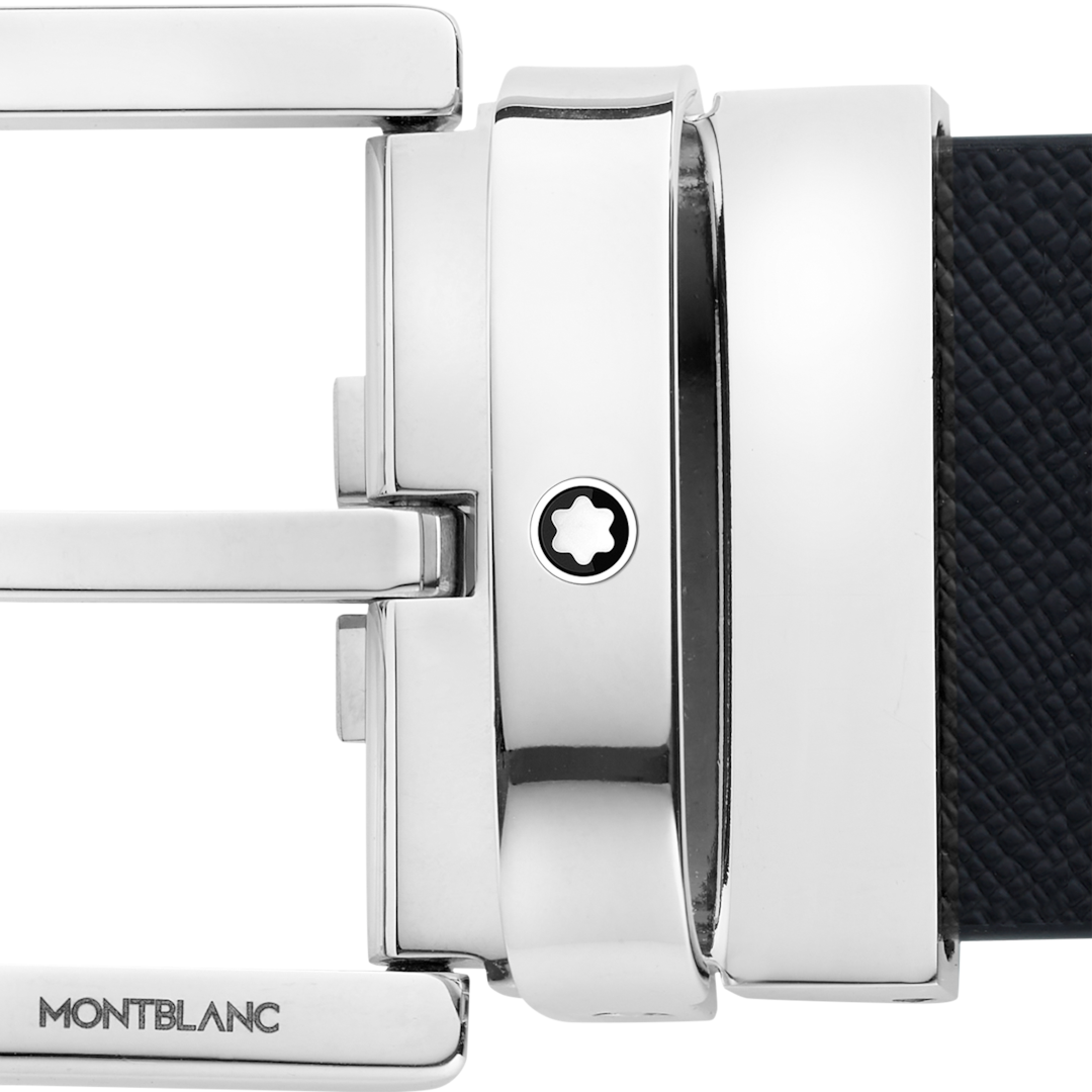 Montblanc-Montblanc Horseshoe Buckle Reversible Black / Mosto 35 mm Leather Belt MB131176-MB131176_4