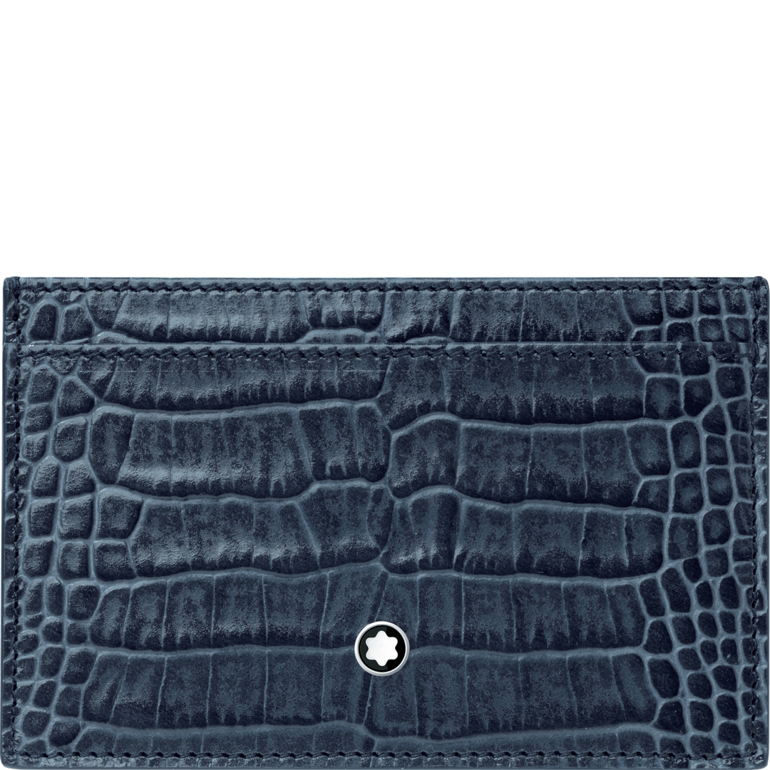Montblanc-Montblanc Leather Mst Selection Pocket Holder 2 cc Indigo MB112972-MB112972