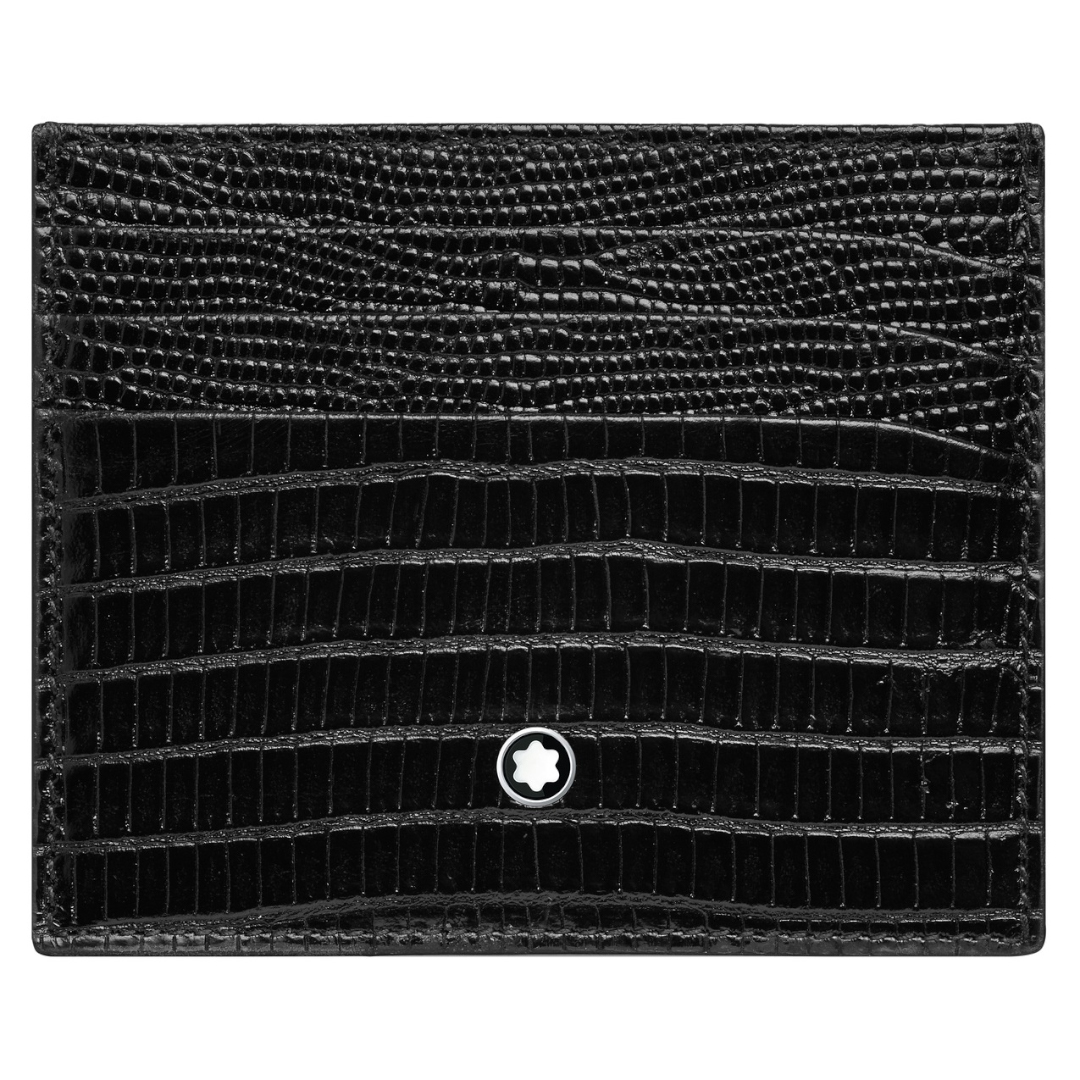 Montblanc-Montblanc Meisterstück Selection Lizard Print Pocket Holder 6cc Black MB116296-MB116296