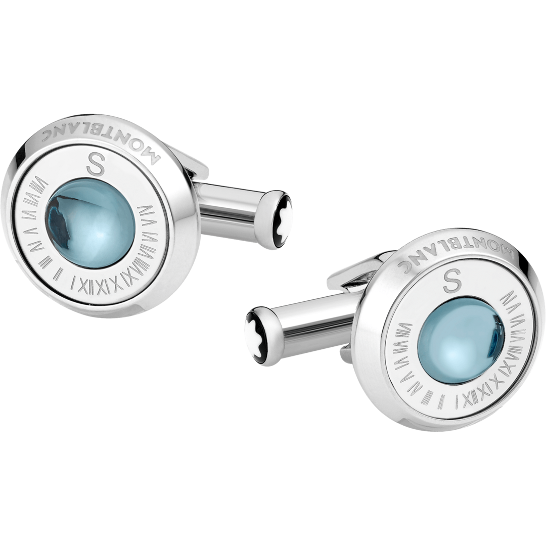Montblanc-Montblanc Meisterstück Urban Spirit Steel Sunstone Cufflinks MB116653-MB116653