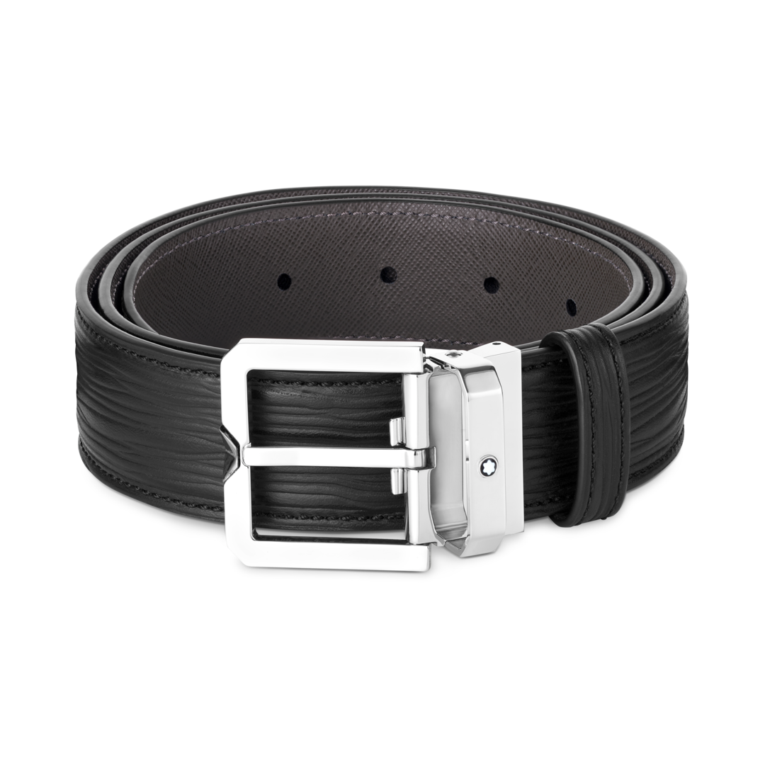 Montblanc-Montblanc Square Frame Pin Buckle Vintage Palladium And Ruthenium Finish 35 mm MB131171-MB131171